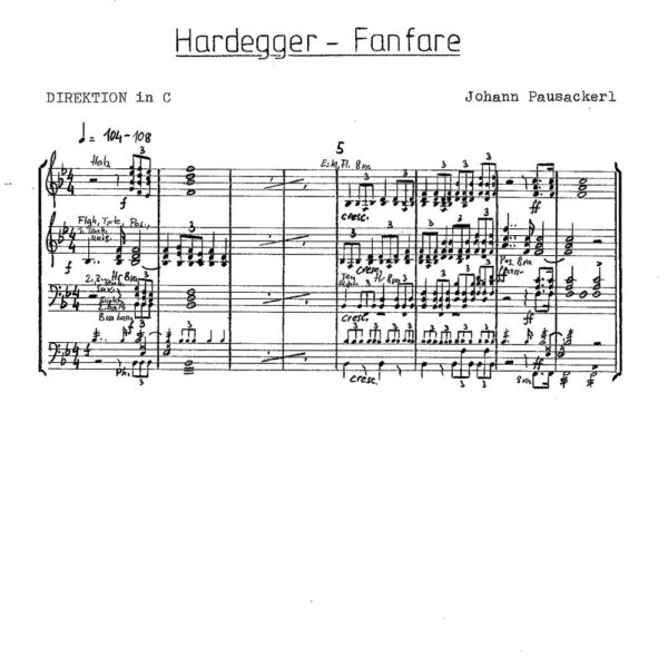 Hardegger Fanfare Notenbeispiel