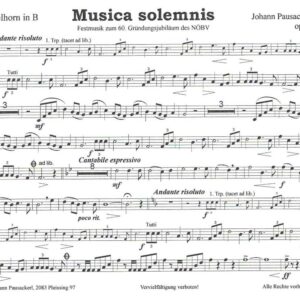 Musica Solemnis, 1. Flügelhorn
