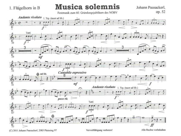 Musica Solemnis, 1. Flügelhorn