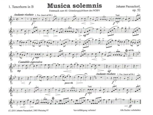 Musica Solemnis, 1. Tenorhorn